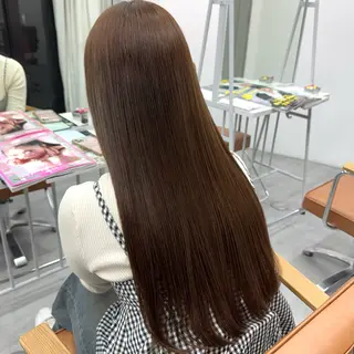 ロング カラー ヘアアレンジ ブリーチなしカラー /ベージュ/安形翔のヘアスタイル