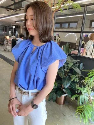 ミディアム カラー 小木曽智美 /ボブ/ショートのヘアスタイル