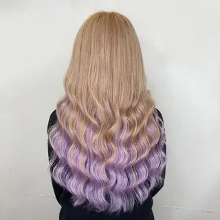 セミロング カラー KEISUKE/ ブリーチ🧡エクステのヘアスタイル