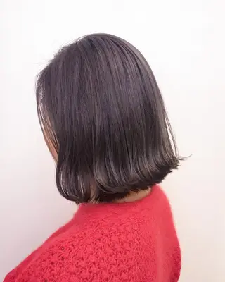 ミディアム ハルカ/透け感カラー /顔周りレイヤーのヘアスタイル