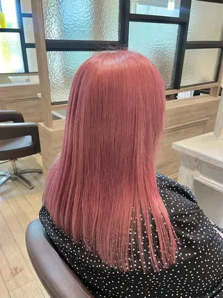 セミロング カラー インナー/オリーブ/ ハイライト/渚沙🔗のヘアスタイル