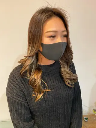 セミロング わかばやし ゆうこのヘアスタイル