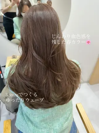 セミロング カラー ヘアアレンジ マツエク・マツパ topstylist 芳賀みなみのヘアスタイル