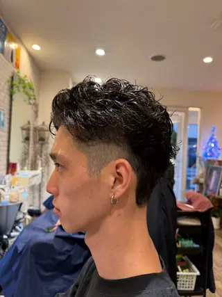 ショート パーマ メンズ stella所属・三木 絵未奈のヘアスタイル