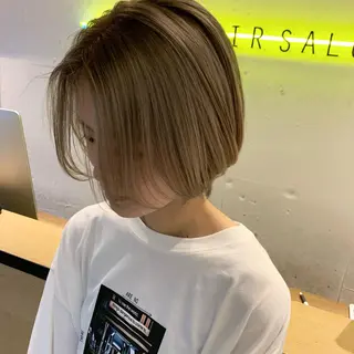 ショート カラー 🎈馬場佑馬/ スパイラルパーマ🎈のヘアスタイル