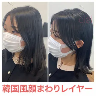 ミディアム 藤間 帆乃夏（とうまほのかのヘアスタイル