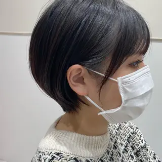 ショート カラー パーマ ヘアアレンジ 小野寺瑞希 /最小顔カットのヘアスタイル