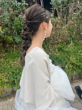 ヘアアレンジ 束感♪韓国風 推し活ヘアセットのヘアスタイル