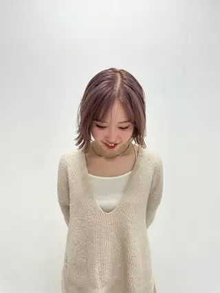 ミディアム カラー ケアパーマ/ブリーチ daisukeのヘアスタイル