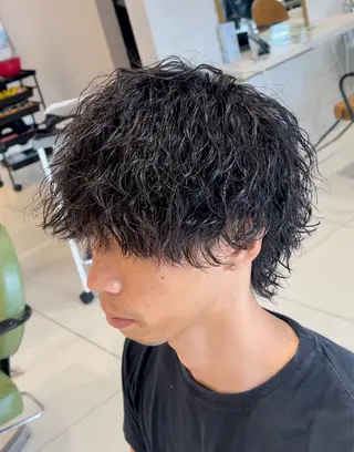 ミディアム メンズ 新潟メンズパーマ⚽️ 髙井　陽のヘアスタイル