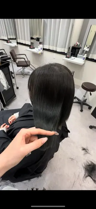 ミディアム 韓国風✨髪質改善✨ 縮毛矯正✨松浦知奈美のヘアスタイル