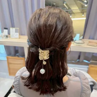 ミディアム ヘアアレンジ ヘアメイク専門サロンFelice所属・褒められヘアメイク ‎🤍みおのヘアスタイル
