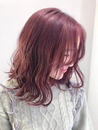 ミディアム カラー パーマ GRAND OMOTESANDOのヘアスタイル