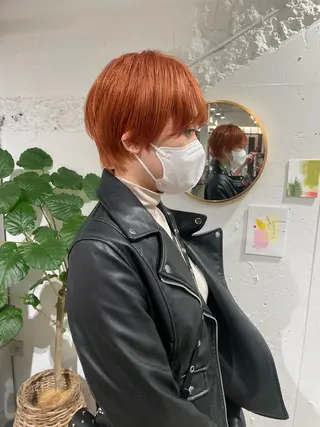 ショート カラー ウルフ/似合わせ レイヤー/RIHOのヘアスタイル