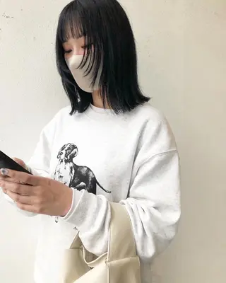 ミディアム 韓国風レイヤー/新潟 /小新/愛咲🎀のヘアスタイル