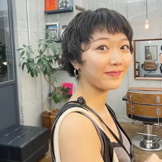 ショート パーマ ✂︎ウルフ・ショート ✂︎MIKUNIのヘアスタイル