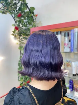 ミディアム ゆぴ☾‪/推しカラー /ハイトーンのヘアスタイル