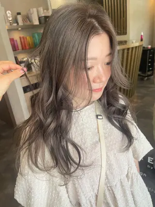 ロング カラー まつ毛パーマ🤎 /水素カラー🌿のヘアスタイル