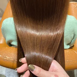 セミロング カラー 髪質改善×矯正🫧 韓国ヘアasamiのヘアスタイル