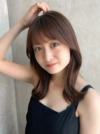 セミロング 🧡くびれヘア/前髪 顔周り🧡久原結衣のヘアスタイル
