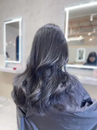 セミロング haruna🤍 中韓mix✨のヘアスタイル