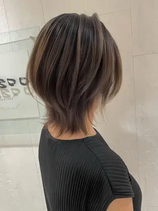 ミディアム カラー 河合秀明/ハイライト /インナーカラーのヘアスタイル