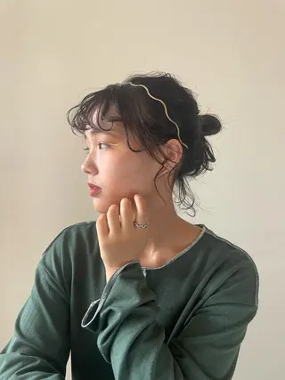 ミディアム パーマ/ボブ/ ヘルシーカラー/風花のヘアスタイル