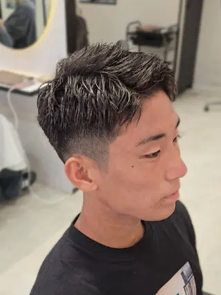 メンズ ショート パーマ Lapis 名古屋駅前店所属・LEN名古屋/パーマ メンズ特化美容師のヘアスタイル