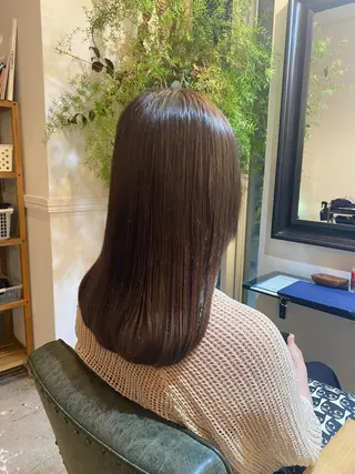 セミロング 🎀暖色カラー／ボブ 🎀MOMONAのヘアスタイル