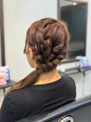 ロング ヘアアレンジ ブリーチ ショーヤのヘアスタイル