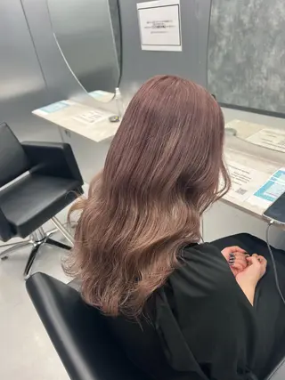 ロング カラー 👑垢抜け韓国ヘア ハッシュカット唯澄のヘアスタイル