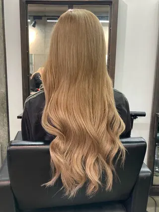 ロング カラー ✨最安値✨エクステ カラー🌼つきな🌼のヘアスタイル