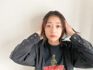 ミディアム カラー パーマ CEINE【セーヌ】 三軒茶屋のヘアスタイル