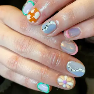 ネイル AOI✩⡱ y2kネイルのネイルデザイン