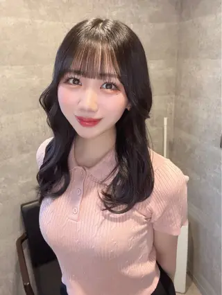 ロング カラー ダブルカラー 新宿のヘアスタイル