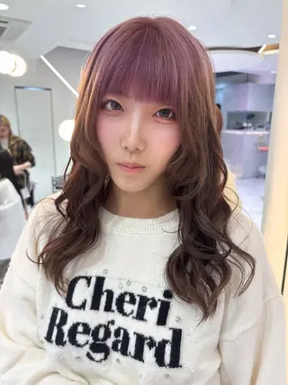 ミディアム カラー 🍒 MONA SAYAKA 🍒のヘアスタイル