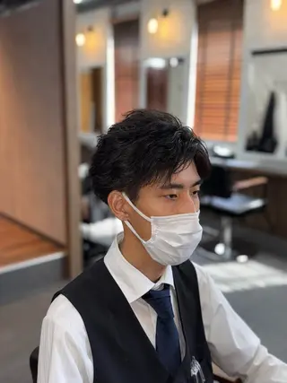 ショート パーマ メンズ 増山 諒 【メンズ専門美容師】のヘアスタイル