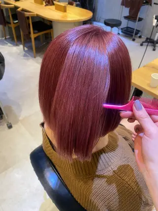ショート カラー 髪質改善＆トリートメント over hair所沢店所属・韓国風/レイヤー/ 𝑵𝒂𝒏𝒂🩶のヘアスタイル