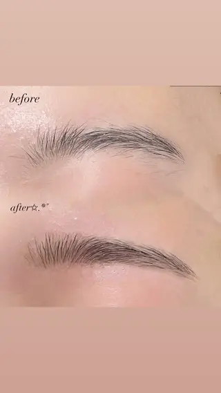 アイブロウ ᴀɴᴊɪ♡束感まつ毛 /京都のマツエク・マツパデザイン