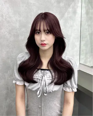 ロング カラー MAEUL NAGOYA所属・⛓韓国IDOLヘア 🥀🖤/あいりのヘアスタイル