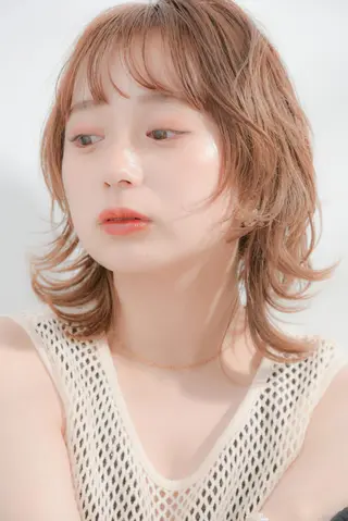 ミディアム amie新小岩 misakiのヘアスタイル