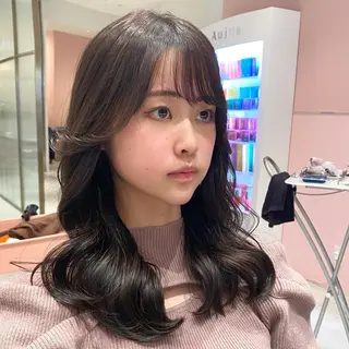 セミロング 韓国くびれレイヤー 🇰🇷はづきのヘアスタイル