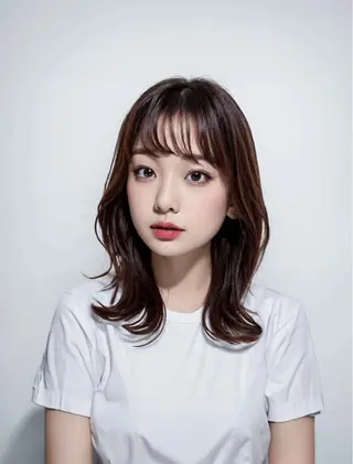 ロング カラー パーマ シャドウパーマ 石見のヘアスタイル