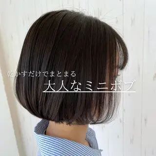 ショート カラー パーマ ボブ/透明感カラー 🤍永田真穂のヘアスタイル