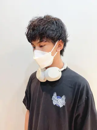 ショート メンズ メンズカット曲がる 縮毛矯正佐々木タクマのヘアスタイル