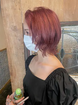 ショート カラー ハイトーンカラー🍑 心斎橋のヘアスタイル