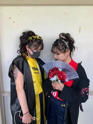 セミロング ヘアアレンジ 松永 梨央のヘアスタイル