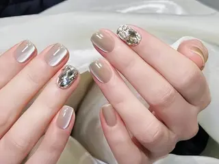 ネイル ネイルリボン 受付スタッフのネイルデザイン