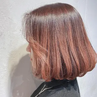ミディアム カラー パーマ ヘアアレンジ メンズ キッズ ネイル マツエク・マツパ 暖色系/透明感 治野心のヘアスタイル