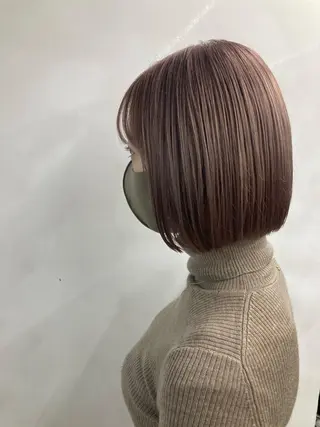 ショート カラー ブリーチ&似合せボブ 田中寛十のヘアスタイル